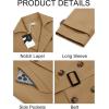 Runcati Men’s Trench Coat Double Breasted Notched Lapel Long Jacket Belted Windbreaker Casual Slim Fit Overcoat(Camel)
