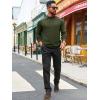 Runcati Mens Turtleneck Sweater Casual Knitted Pullover Raglan Sleeve Fall Winter Thermal Sweaters(Army Green)