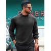Runcati Mens Turtleneck Sweater Casual Knitted Pullover Raglan Sleeve Fall Winter Thermal Sweaters(Dark Gray)