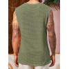 Runcati Mens Waffle Tank Tops Sleeveless T-Shirts Athletic Muscle Summer Beach Hippie Shirts(Army Green)