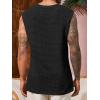 Runcati Mens Waffle Tank Tops Sleeveless T-Shirts Athletic Muscle Summer Beach Hippie Shirts(Black)