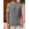 Runcati Mens Waffle Tank Tops Sleeveless T-Shirts Athletic Muscle Summer Beach Hippie Shirts(Gray)
