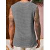 Runcati Mens Waffle Tank Tops Sleeveless T-Shirts Athletic Muscle Summer Beach Hippie Shirts(Gray)