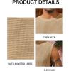 Runcati Mens Waffle Tank Tops Sleeveless T-Shirts Athletic Muscle Summer Beach Hippie Shirts(Khaki)