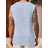Runcati Mens Waffle Tank Tops Sleeveless T-Shirts Athletic Muscle Summer Beach Hippie Shirts(Sky Blue)