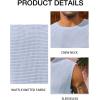 Runcati Mens Waffle Tank Tops Sleeveless T-Shirts Athletic Muscle Summer Beach Hippie Shirts(Sky Blue)