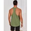 Runcati Mens Workout Tank Tops Gym Muscle Athletic Sleeveless T Shirts Bodybuilding Training Fitness Tops(Army Green)