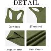 Runcati Mens Workout Tank Tops Gym Muscle Athletic Sleeveless T Shirts Bodybuilding Training Fitness Tops(Army Green)