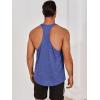 Runcati Mens Workout Tank Tops Gym Muscle Athletic Sleeveless T Shirts Bodybuilding Training Fitness Tops(Blue)