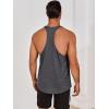 Runcati Mens Workout Tank Tops Gym Muscle Athletic Sleeveless T Shirts Bodybuilding Training Fitness Tops(Dark Grey)