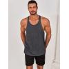 Runcati Mens Workout Tank Tops Gym Muscle Athletic Sleeveless T Shirts Bodybuilding Training Fitness Tops(Dark Grey)