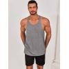 Runcati Mens Workout Tank Tops Gym Muscle Athletic Sleeveless T Shirts Bodybuilding Training Fitness Tops(Grey)