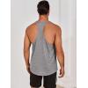 Runcati Mens Workout Tank Tops Gym Muscle Athletic Sleeveless T Shirts Bodybuilding Training Fitness Tops(Grey)