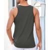 Runcati Mens Workout Tank Tops Gym Sleeveless Shirts Palm Tree Vintage Style T-Shirt(Grey)