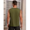 Runcati Mens Workout Tank Tops Sleeveless Casual Crewneck Beach T Shirt Muscle Athletic Gym Running Tee(Army Green)