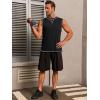 Runcati Mens Workout Tank Tops Sleeveless Casual Crewneck Beach T Shirt Muscle Athletic Gym Running Tee(Black)