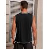 Runcati Mens Workout Tank Tops Sleeveless Casual Crewneck Beach T Shirt Muscle Athletic Gym Running Tee(Black)