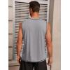 Runcati Mens Workout Tank Tops Sleeveless Casual Crewneck Beach T Shirt Muscle Athletic Gym Running Tee(Grey)