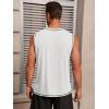 Runcati Mens Workout Tank Tops Sleeveless Casual Crewneck Beach T Shirt Muscle Athletic Gym Running Tee(White)