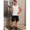 Runcati Mens Workout Tank Tops Sleeveless Casual Crewneck Beach T Shirt Muscle Athletic Gym Running Tee(White)
