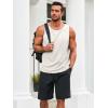 Runcati Mens Workout Tank Tops Sleeveless Casual Waffle T Shirts Gym Muscle Summer Beach Tee Shirt(White)