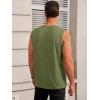 Runcati Mens Workout Tank Tops Sleeveless Gym Muscle Athletic T Shirts Casual Summer Beach Tops(Army Green)