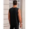 Runcati Mens Workout Tank Tops Sleeveless Gym Muscle Athletic T Shirts Casual Summer Beach Tops(Black)