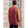 Runcati Mens Workout Tank Tops Sleeveless Gym Muscle Athletic T Shirts Casual Summer Beach Tops(Burgundy)