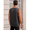 Runcati Mens Workout Tank Tops Sleeveless Gym Muscle Athletic T Shirts Casual Summer Beach Tops(Dark Grey)