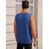 Runcati Mens Workout Tank Tops Sleeveless Gym Muscle Athletic T Shirts Casual Summer Beach Tops(Navy)