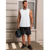 Runcati Mens Workout Tank Tops Sleeveless Gym Muscle Athletic T Shirts Casual Summer Beach Tops(White)