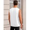 Runcati Mens Workout Tank Tops Sleeveless Gym Muscle Athletic T Shirts Casual Summer Beach Tops(White)