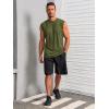 Runcati Mens Workout Tank Tops Sleeveless Muscle Cut Off Shirt Athletic Gym T Shirts(Army Green)