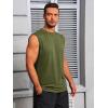Runcati Mens Workout Tank Tops Sleeveless Muscle Cut Off Shirt Athletic Gym T Shirts(Army Green)