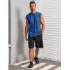 Runcati Mens Workout Tank Tops Sleeveless Muscle Cut Off Shirt Athletic Gym T Shirts(Blue)