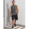 Runcati Mens Workout Tank Tops Sleeveless Muscle Cut Off Shirt Athletic Gym T Shirts(Dark Gray)