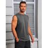 Runcati Mens Workout Tank Tops Sleeveless Muscle Cut Off Shirt Athletic Gym T Shirts(Dark Gray)