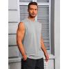 Runcati Mens Workout Tank Tops Sleeveless Muscle Cut Off Shirt Athletic Gym T Shirts(Light Gray)