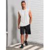 Runcati Mens Workout Tank Tops Sleeveless Muscle Cut Off Shirt Athletic Gym T Shirts(White)