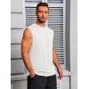 Runcati Mens Workout Tank Tops Sleeveless Muscle Cut Off Shirt Athletic Gym T Shirts(White)