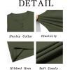 Runcati Mens Workout Tank Tops Summer Gym Muscle Ribbed Sleeveless Henley Shirt Casual Knitted Slim Fit Beach Tee(Army Green)