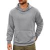 Runcati Mens Pullover Hoodies Long Sleeve Casual Lightweight Fashion Hooded Sweatshirt with Kanga Pockets(Gray)