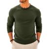 Runcati Mens Turtleneck Sweater Casual Knitted Pullover Raglan Sleeve Fall Winter Thermal Sweaters(Army Green)
