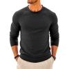 Runcati Mens Turtleneck Sweater Casual Knitted Pullover Raglan Sleeve Fall Winter Thermal Sweaters(Dark Gray)