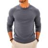 Runcati Mens Turtleneck Sweater Casual Knitted Pullover Raglan Sleeve Fall Winter Thermal Sweaters(Gray)