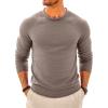 Runcati Mens Turtleneck Sweater Casual Knitted Pullover Raglan Sleeve Fall Winter Thermal Sweaters(Khaki)
