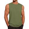 Runcati Mens Workout Tank Tops Sleeveless Gym Muscle Athletic T Shirts Casual Summer Beach Tops(Army Green)