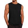 Runcati Mens Workout Tank Tops Sleeveless Gym Muscle Athletic T Shirts Casual Summer Beach Tops(Black)