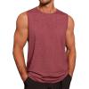 Runcati Mens Workout Tank Tops Sleeveless Gym Muscle Athletic T Shirts Casual Summer Beach Tops(Burgundy)