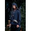 Mens Medieval Lace Up Pirate Mercenary Scottish Wide Cuff Shirt Costume Renaissance Viking Top(01 Blue)